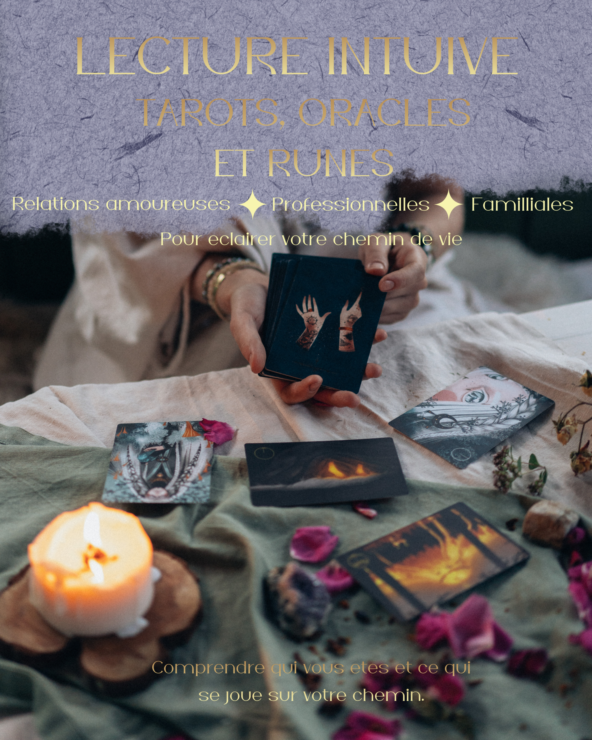 Lecture intuitive avec les cartes et les runes pour éclairer votre chemin de vie